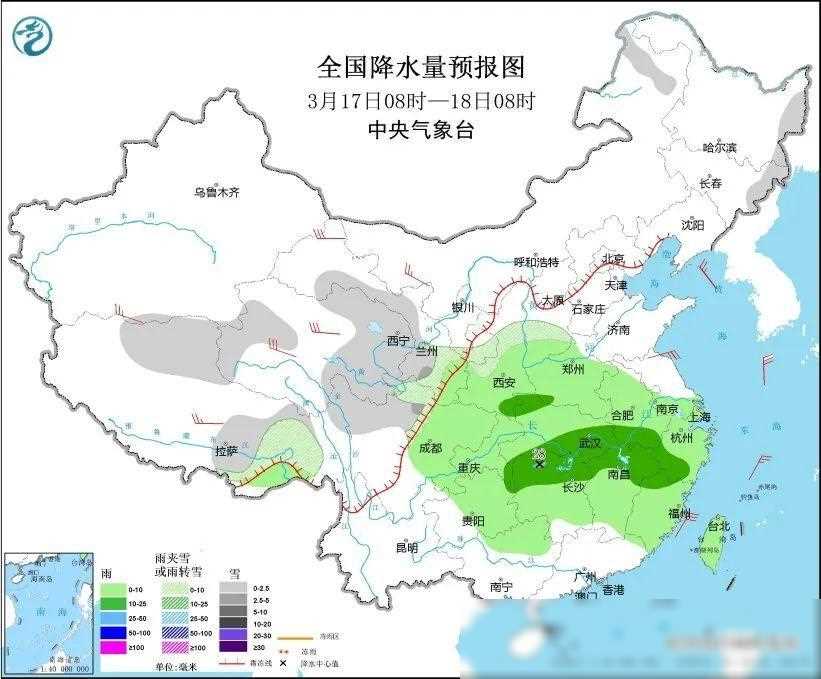 冷空氣攜風沙降溫雨雪而來