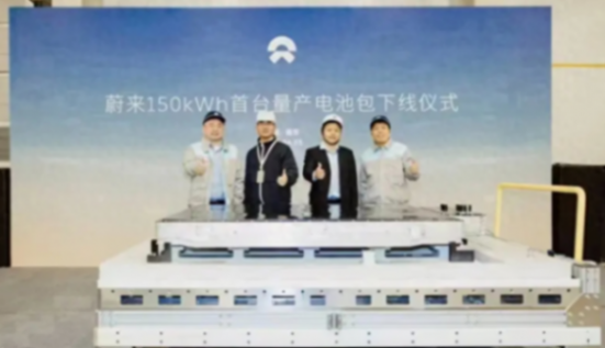 蔚來150kWh超長續航電池包下線,續航里程達1055公里