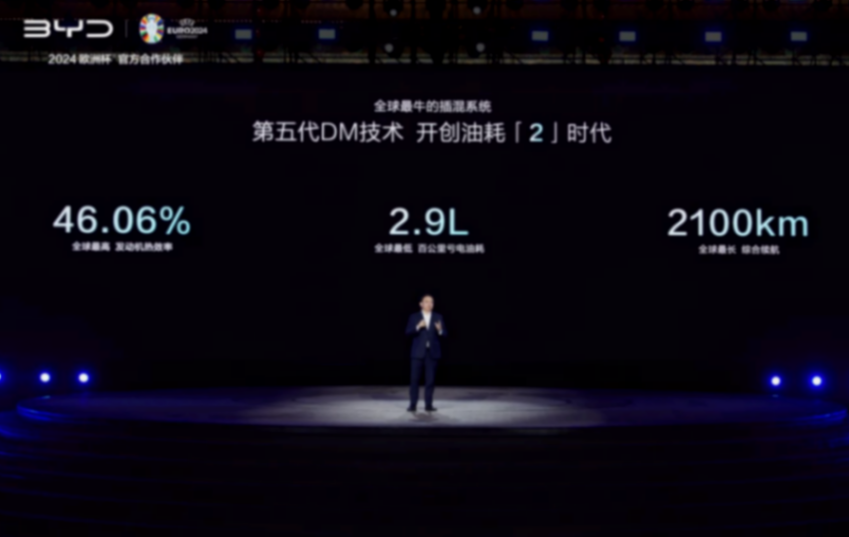 比亞迪發(fā)布第五代DM技術(shù),熱效率46.06%,油耗2L時代,續(xù)航2100Km