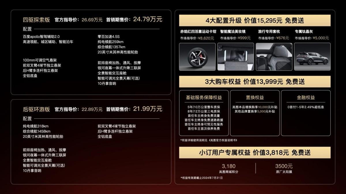 純電續航提升明顯 限時售價21.99萬元起 嵐圖FREE 318正式上市